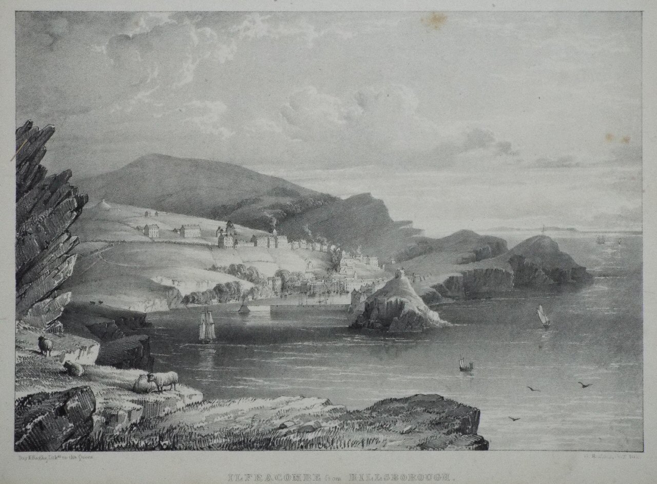 Lithograph - Ilfracombe from Hillsborough. - 